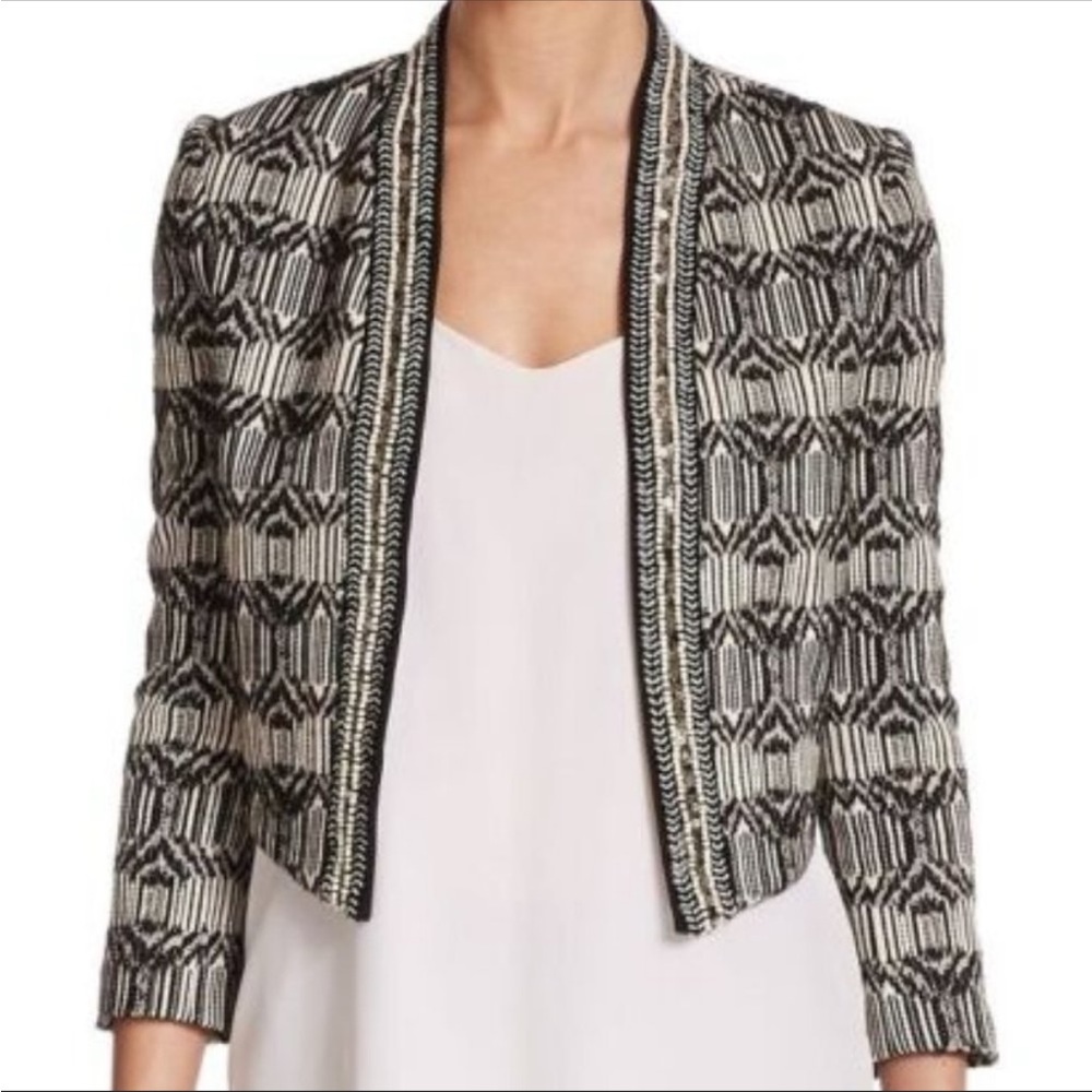 Haute Hippie Cropped Beaded Blazer